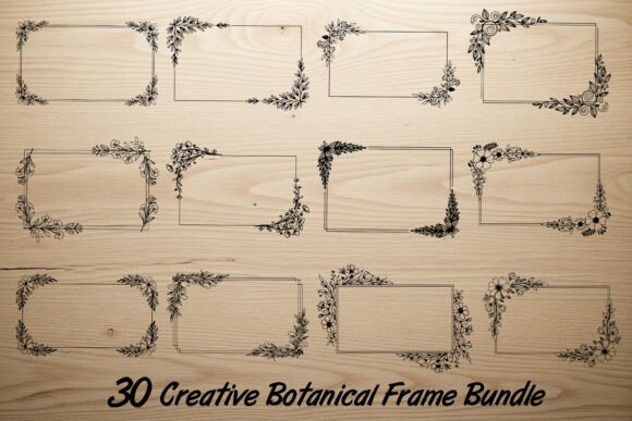 30 Creative Botanical Frame Bundle: A Designer’s Tool for Elegant Visual Projects