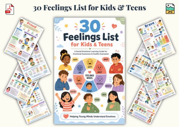 30 Feelings List for Kids Teens: A Practical Guide to Building Emotional Awareness
