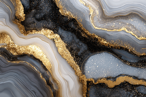 Black Gold Marble Wave Abstract Texture: Elevating Design with Sophistication