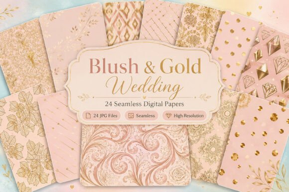 Blush Gold Wedding Pattern: Elegance Redefined
