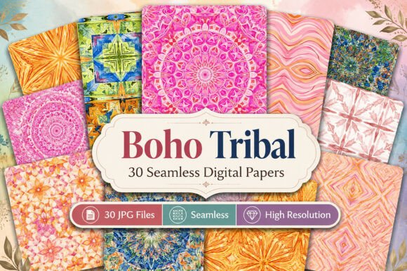 Boho Tribal Digital Papers: A Creative Revolution for Modern Designers and Entrepreneurs
