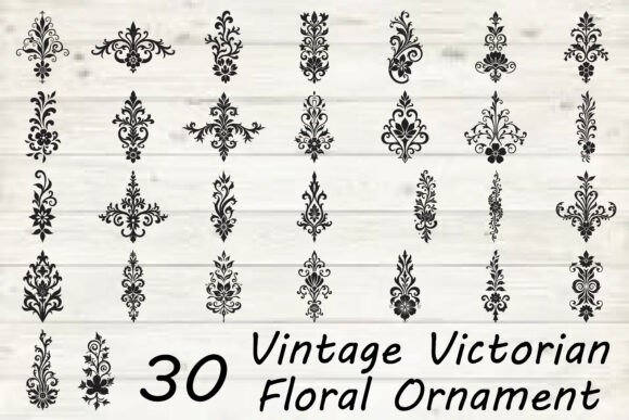 Bring Timeless Elegance to Your Creative Projects with Vintage Victorian Floral Ornament SVGs