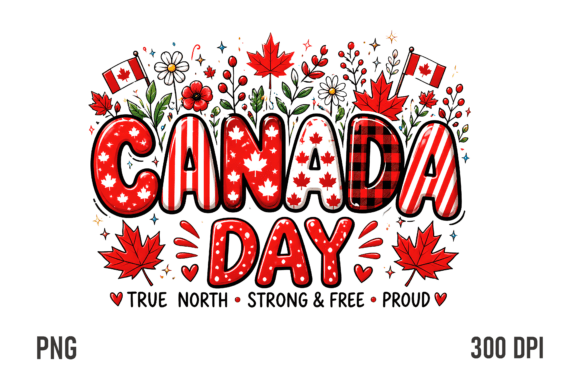 Canada Day Patriotic Lettering PNG: Celebrate with Style 🇨🇦