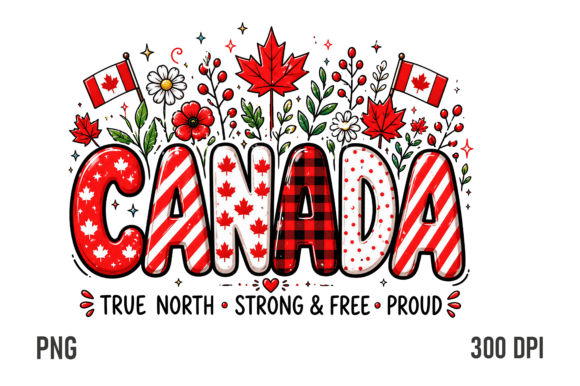 Canada Floral Patriotic Letter PNG: A Bold Design for Canadian Pride