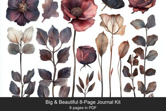 Dark Floral Junk Journal Kit Guide