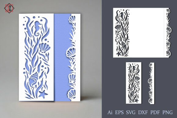Elegant Design Meets Versatility: Exploring A Panel for a Postcard with a Sea Design