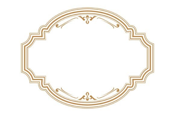 Elegant Gold Vintage Label Frame: A Timeless Touch for Design Projects