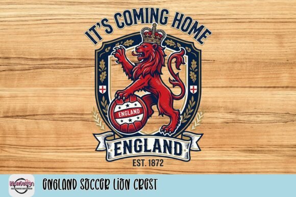 Embrace the Spirit of English Football with the England Soccer Lion Crest