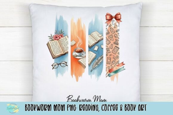 Embracing Literary Lifestyle: The Rise of the Bookworm Mom PNG Reading, Coffee & Book Art