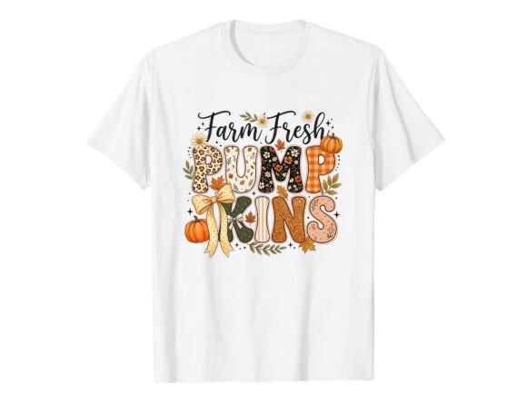 Farm Fresh Pumpkins Fall T-Shirt: A Strategic Design for Autumn Merchandise and Brand Expression