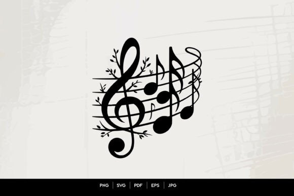Floral Treble Clef Music Notes SVG: Strategic Design for Creative and Brand Expression