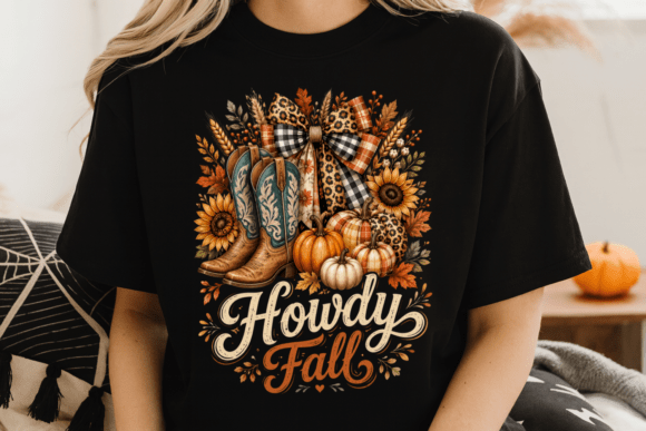 Howdy Fall Cowgirl Autumn PNG: A Versatile Design for Seasonal Creative Projects