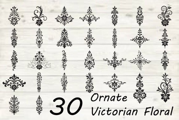 Ornate Victorian Floral: A Timeless Choice for Vintage-Inspired Design Projects