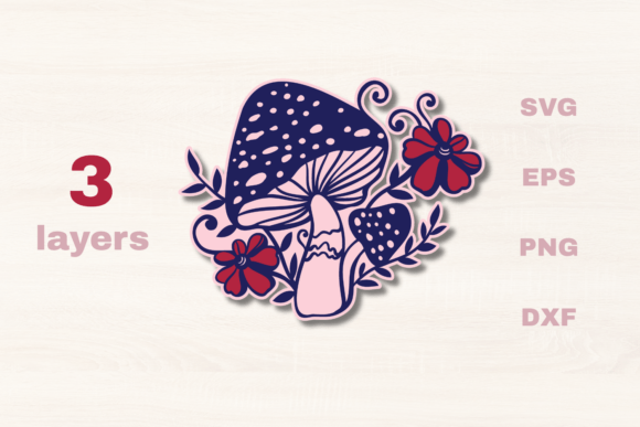 Strategic Design Execution with the Layered Floral Mushroom SVG