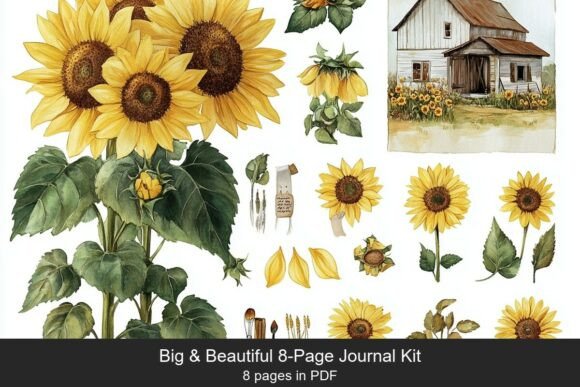 Sunflower Farm Junk Journal Kit: A Versatile Resource for Creative Journaling