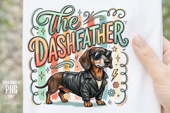 The Dashfather Dachshund PNG: A Retro Design