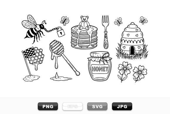 Unlocking Creativity with the Honey Bee Doodle Clipart Set