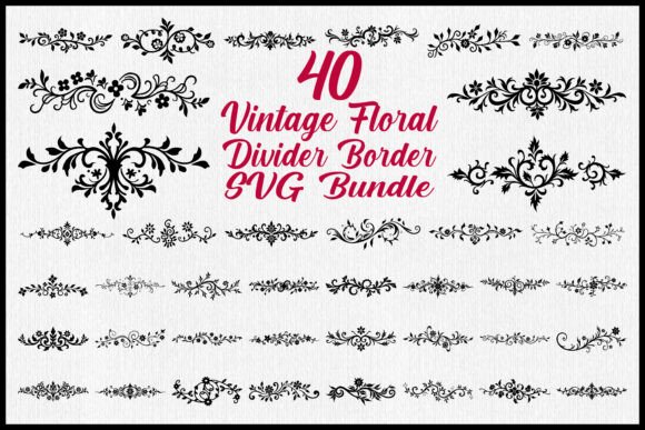 Vintage Floral Divider Border SVG Bundle: Elevating Your Creative Projects